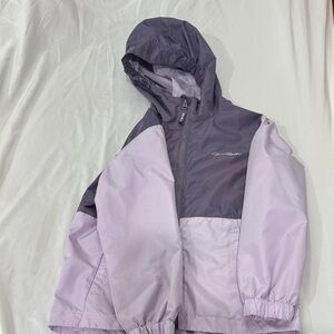 Eddie Bauer Kids Lavender and Charcoal Raincoat